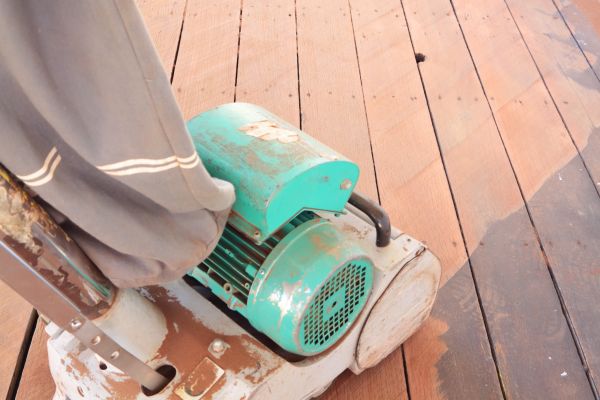 Cedar Deck Sanding in Redwood City
